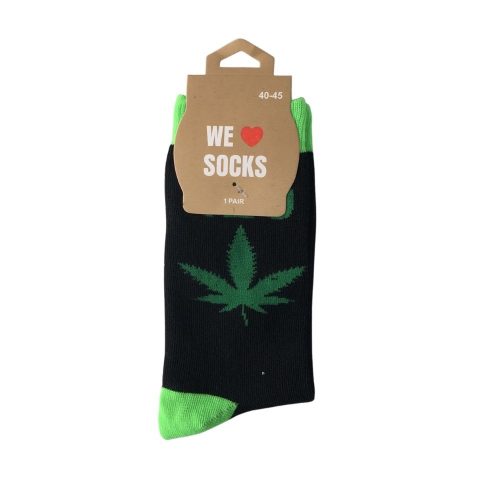 Sok 85 M Sokken Lang Maat 40/45 Zwart 420 Neon Green Leaf