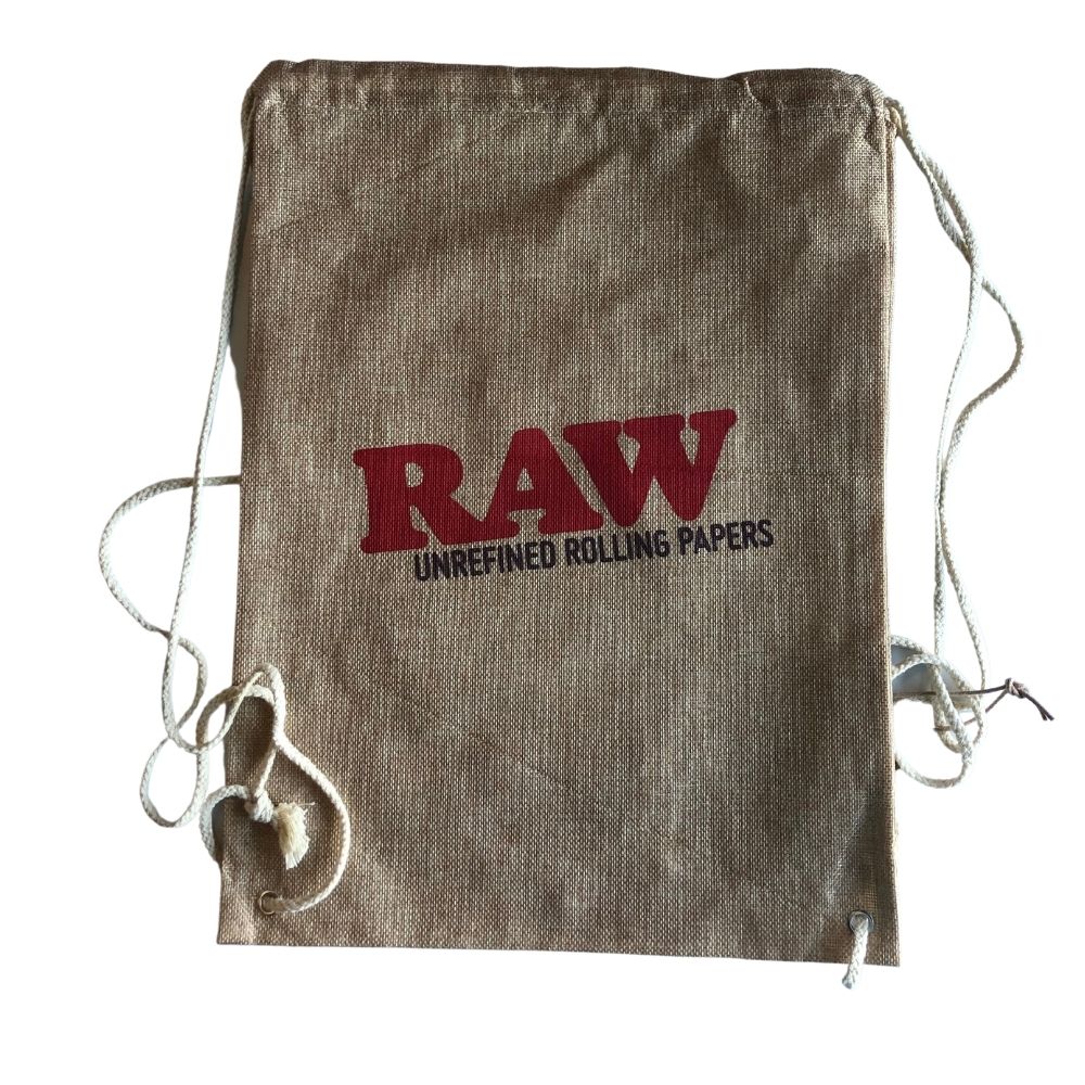 Raw Drawstring Bag Tan