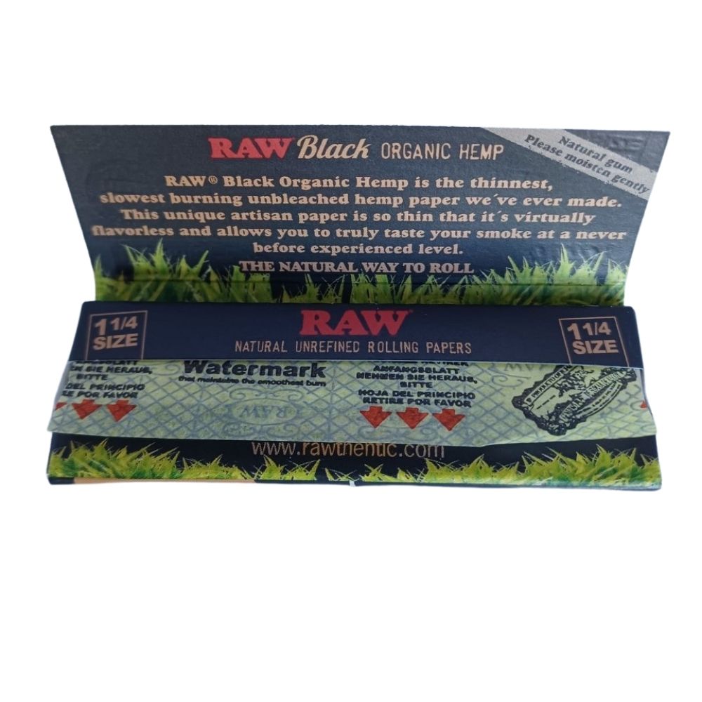 Raw 1 1/4 Black Organic - Image 2