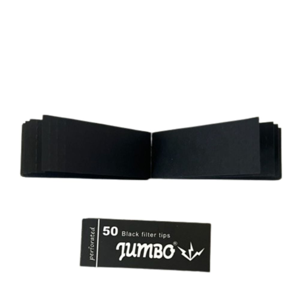 Jumbo Black Tips Perforated (100) - Image 2