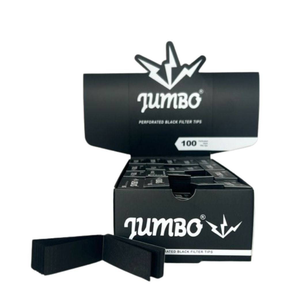 Jumbo Black Tips Perforated (100)