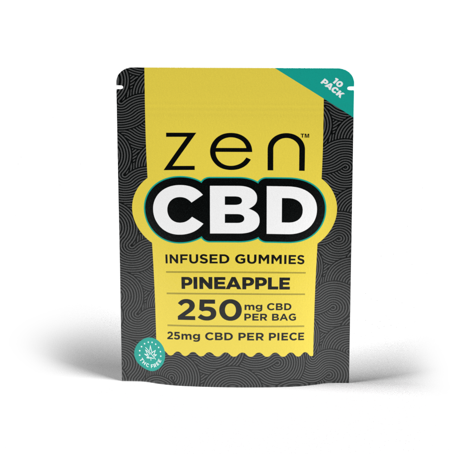 Zen CBD Gummy Pineapple 250 MG (10)
