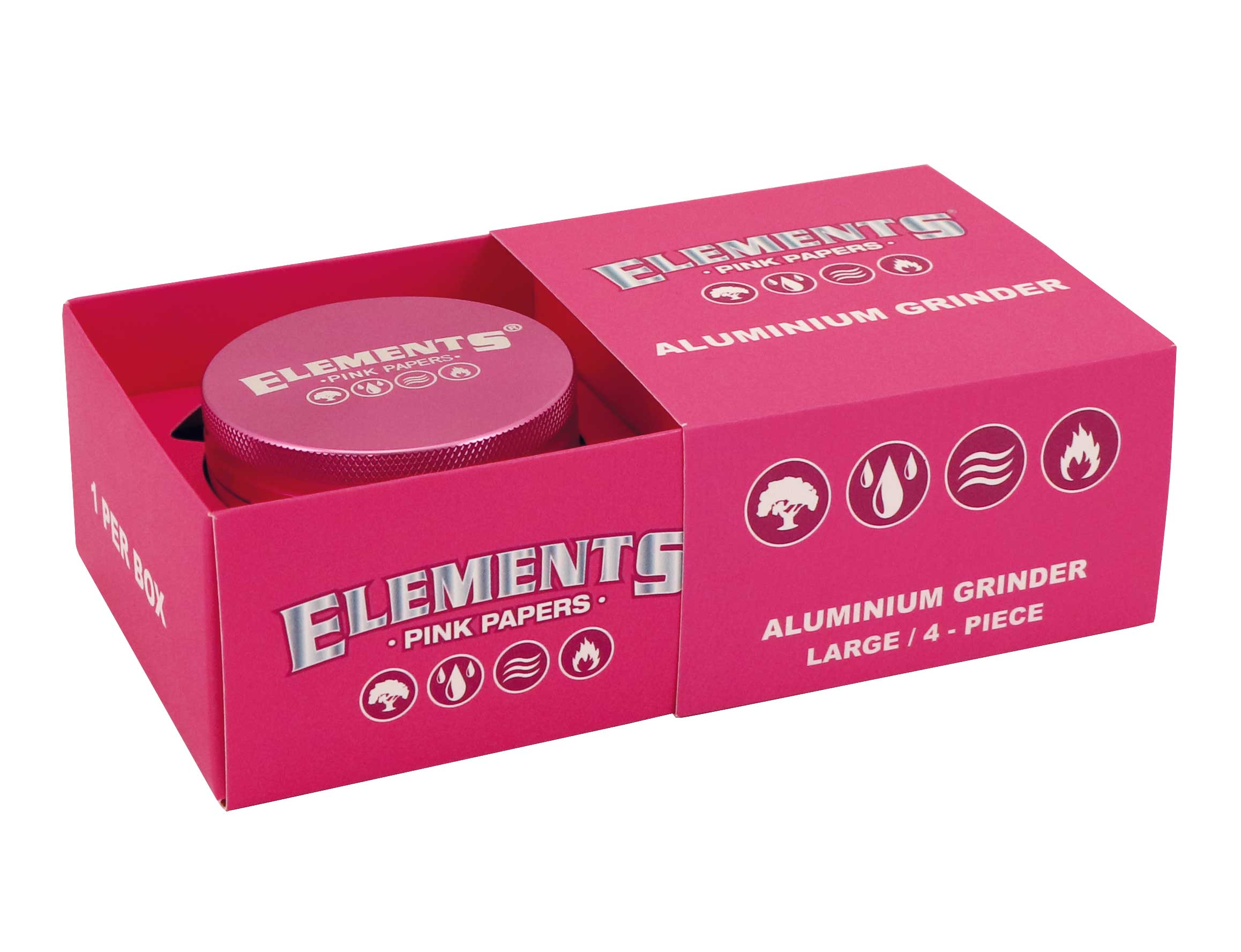 Elements Pink Aluminium Grinder - Afbeelding 2