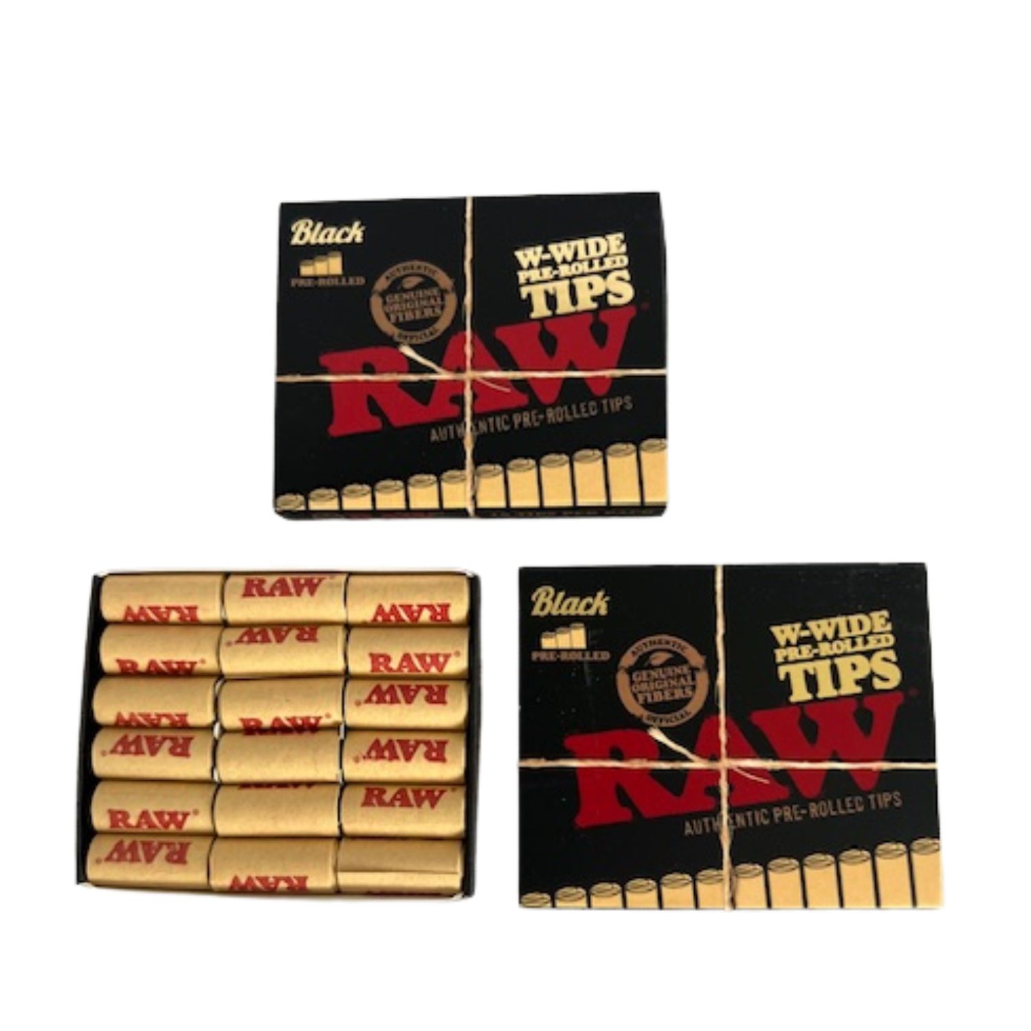 Raw Black Prerolled Tips Wide - Afbeelding 2