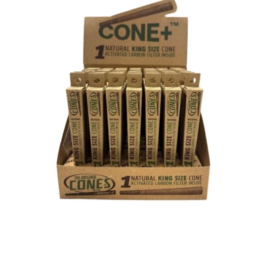 Cone + C tip Natural 1 Pack Cone met Carbon Filter (48)