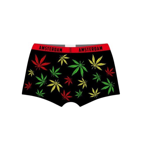 Boxershort Zwart Leaf Rasta XL