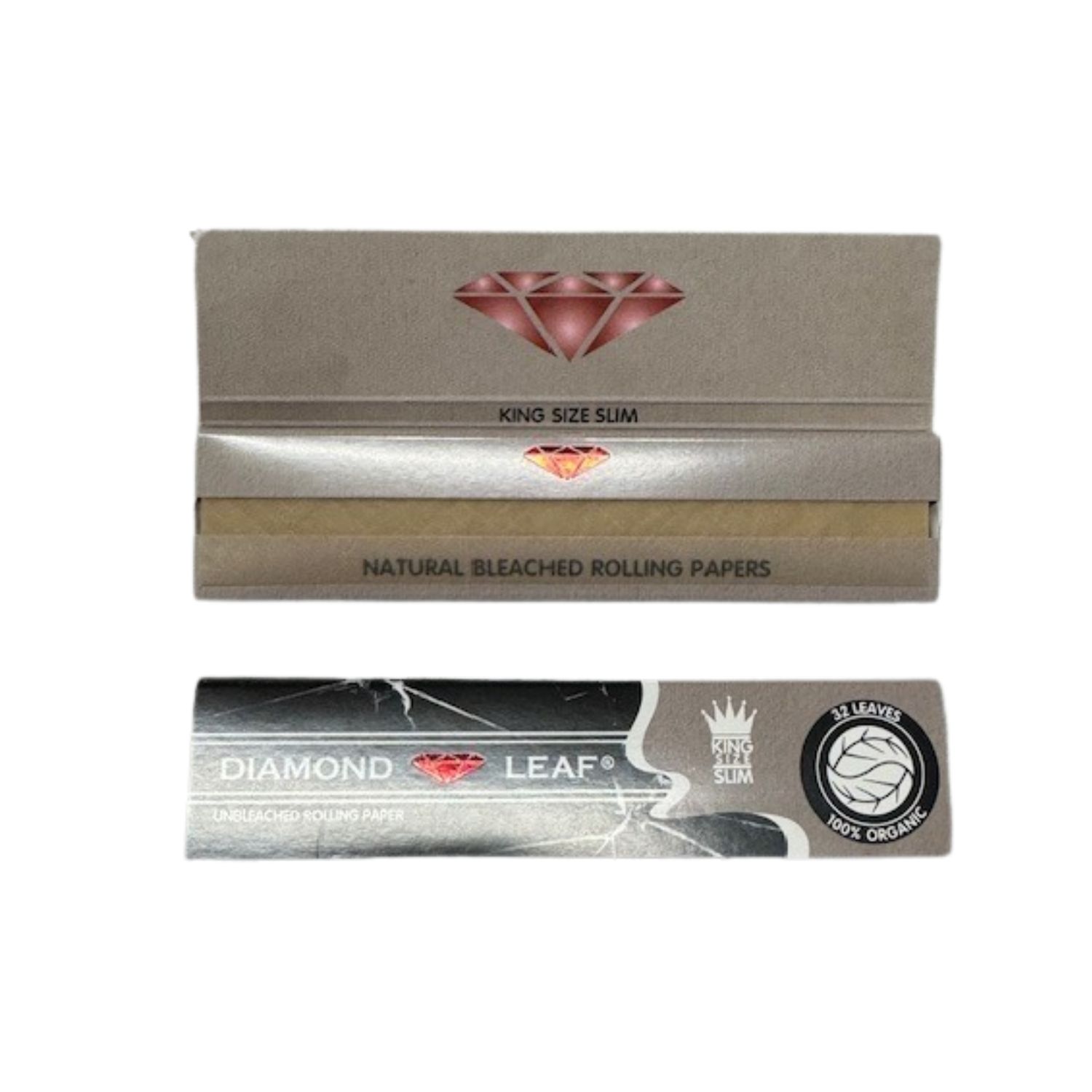 Diamond Leaf Unbleached Kingsize Slim (50) - Afbeelding 2